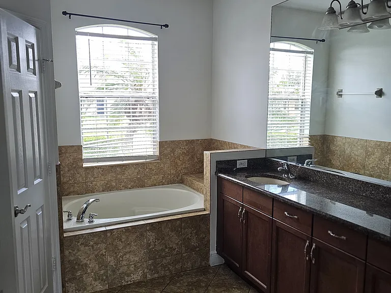 Master bath with his and hers sinks.