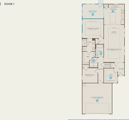 Compass Floor Plan, Quick Move-In Home, Floor 1