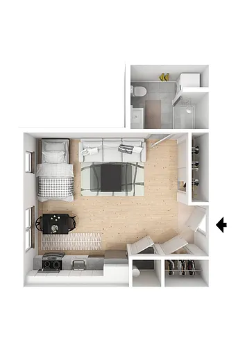 Floor plan Studio-A4