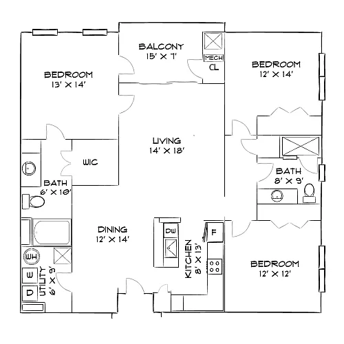 Floor plan Design 3B Premier