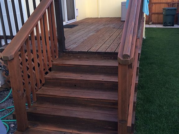 Deck stairs refinished
