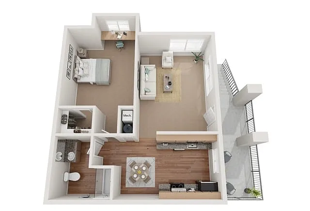Floor plan 1 Bedroom
