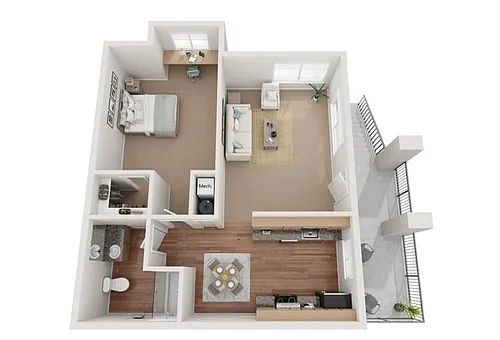 Floor plan 1 Bedroom