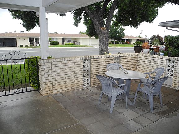 shaded front entry porch  