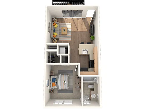 Floor plan 1x1SM