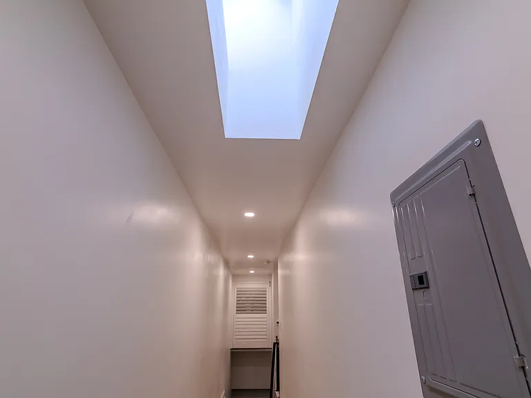 skylight, no lights necessary in the daytime.