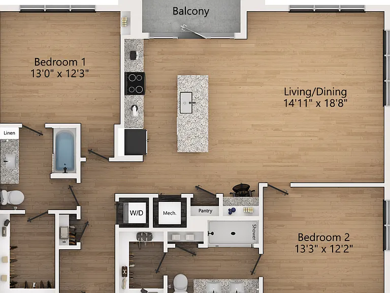 C8 floor plan Bennet at BullStreet