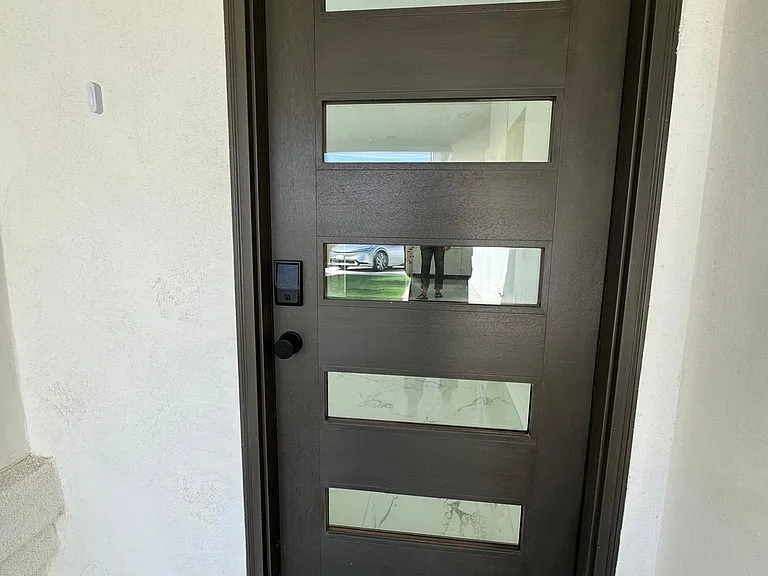 smart locks on all exterior doors