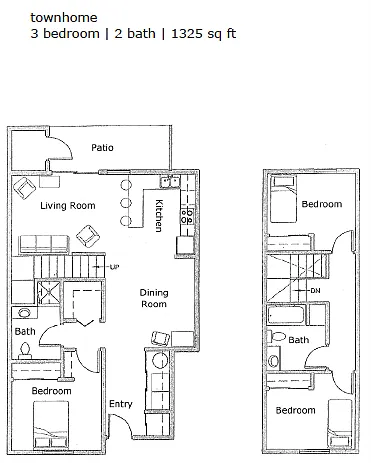 Floor plan Prairie View 3x2