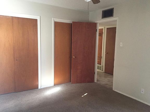 Master bedroom with two large closets