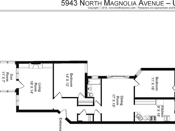 2nd image of 5943 N Magnolia Ave #1D