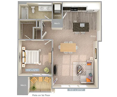 Floor plan A2-1-852sq