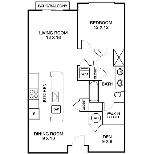 Floor plan Piedmont with Den