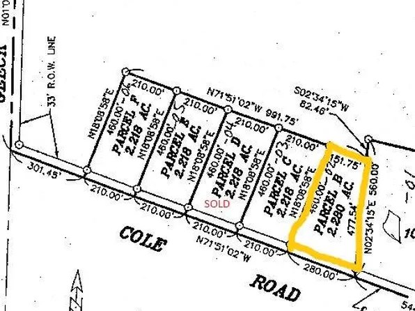 LOT E Cole Rd #B, Bancroft, MI 48414