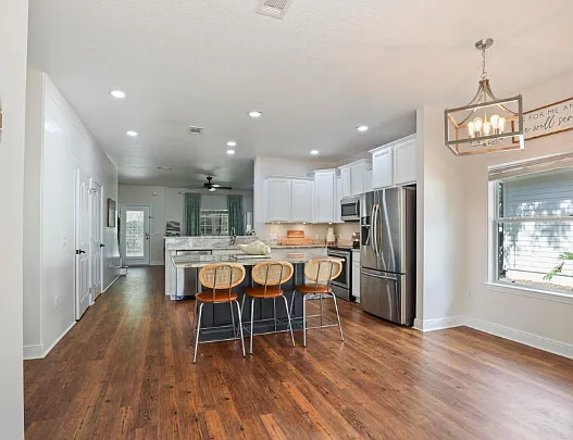 Island Seating and Room for Dining Table