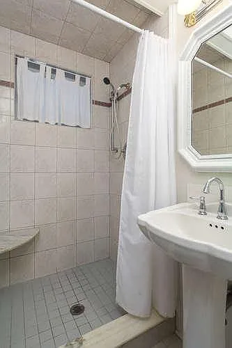 master bath/ now w standing glass