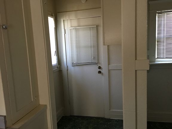 Back door and porch area