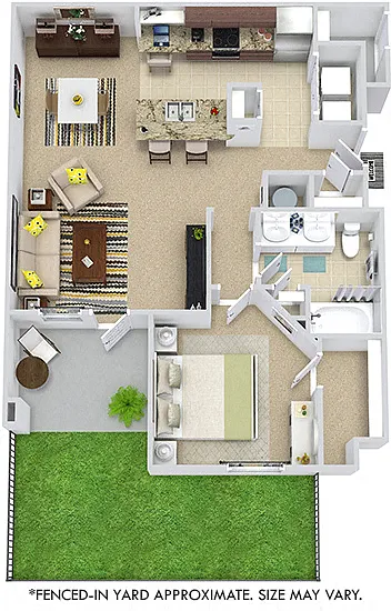 Floor plan Madrid with Fenced-In Yard
