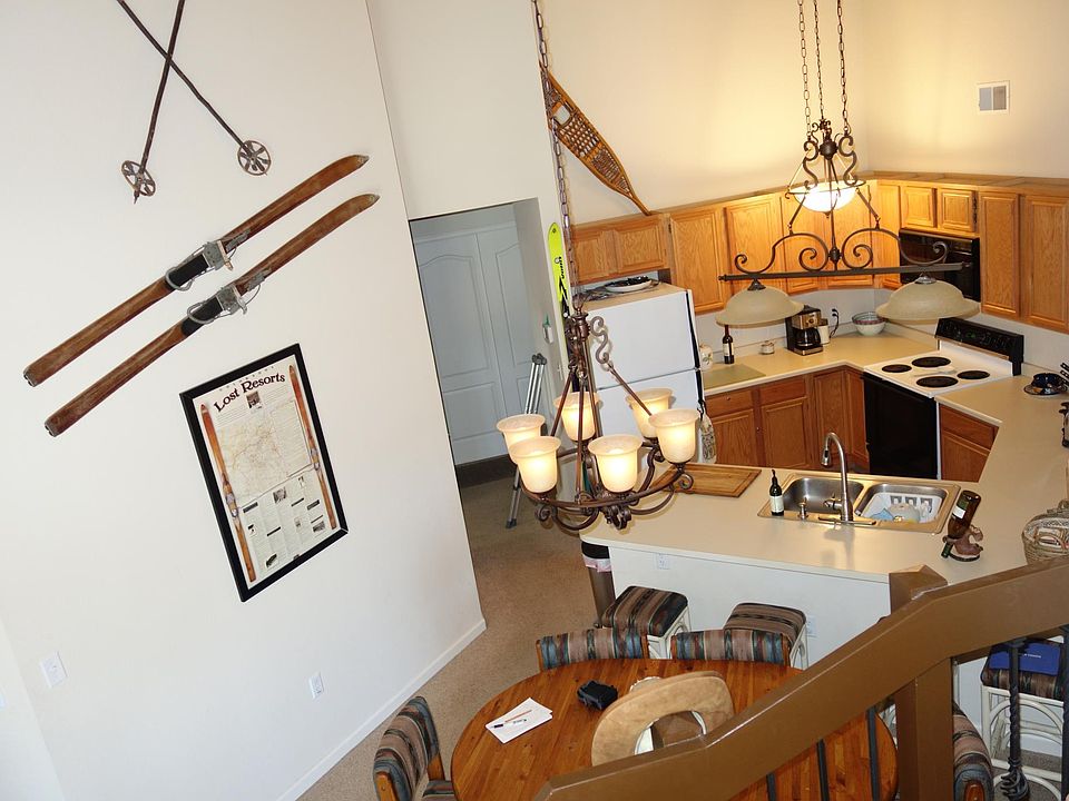 Dining and kitchen from the loft stairs