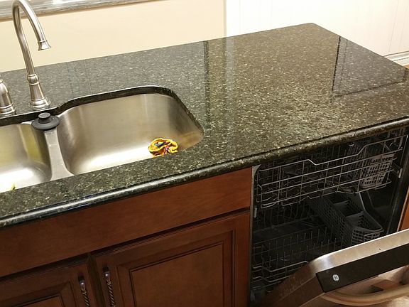 Kitchen island with Dishwasher and sink