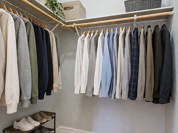 walk-in closet in primary bedroom