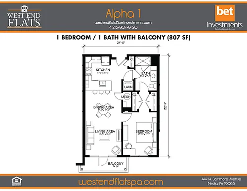 Floor plan Alpha 1