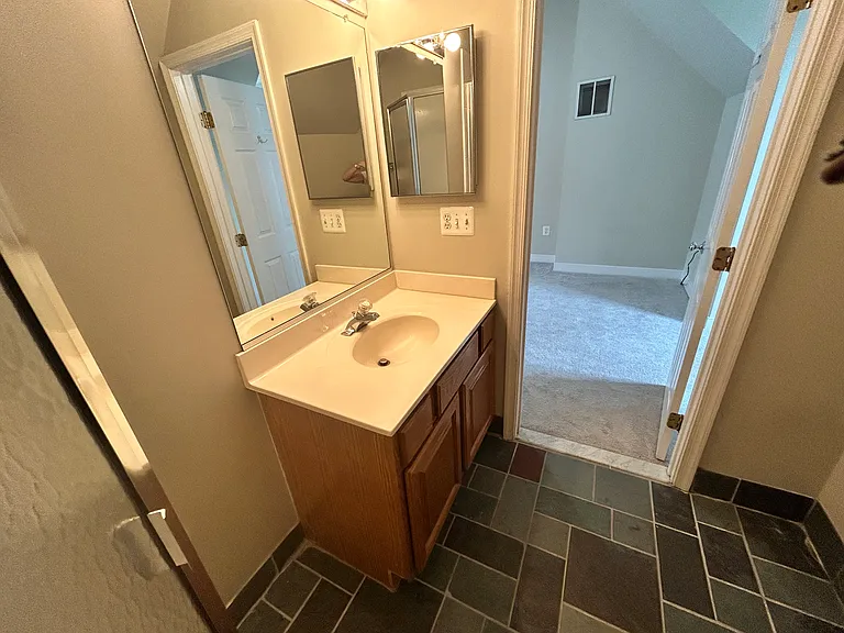 Top floor attached bath