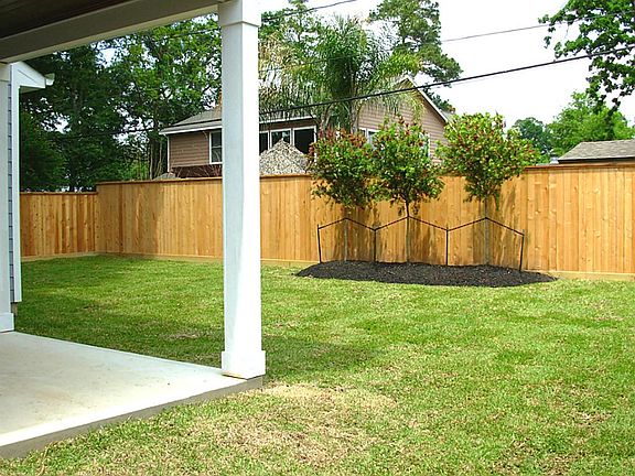 Back yard has ample room for pool. All covered porches on east side of house.