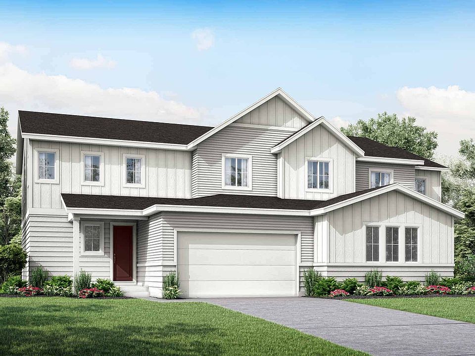 Modern Farmhouse Exterior Style A - Left Side of Duplex