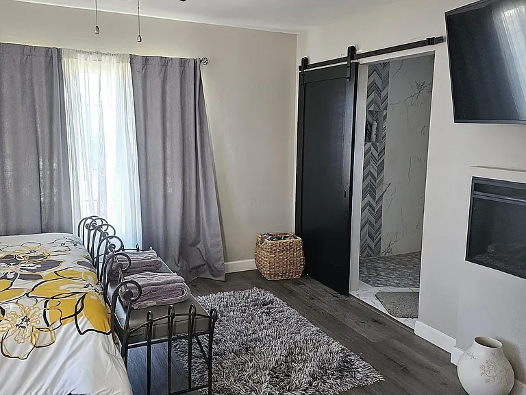 Master bedroom and bath