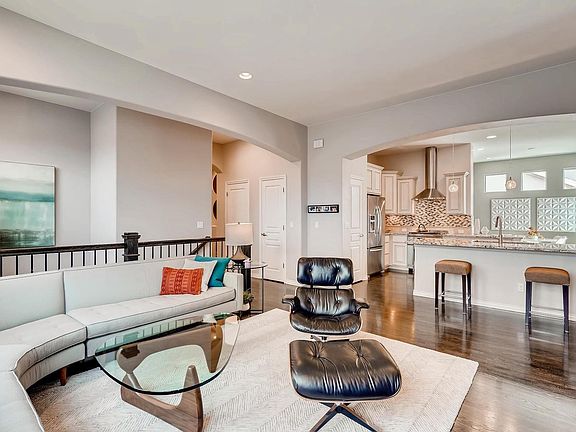 Open concept floor plan blends seamlessly with the kitchen area.