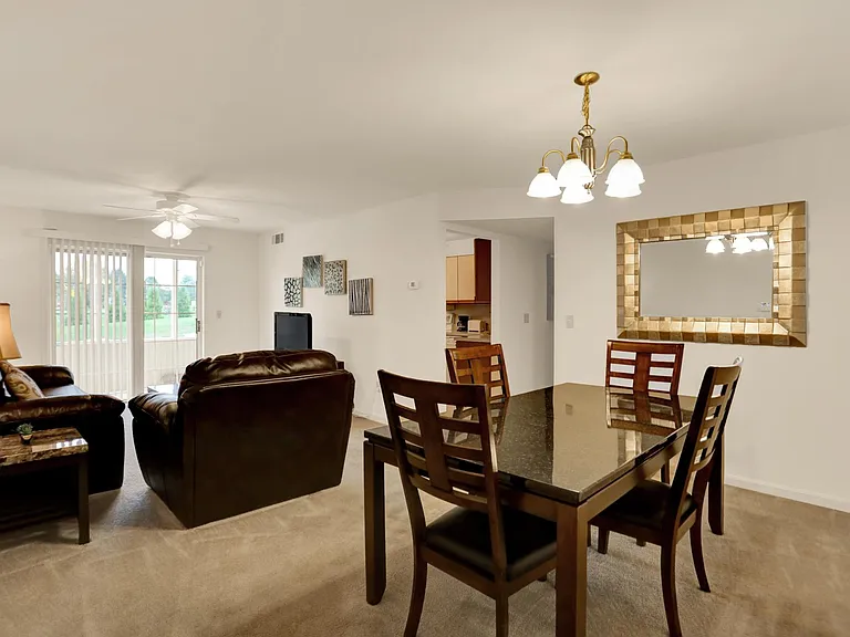 Classic unit living room/dining room