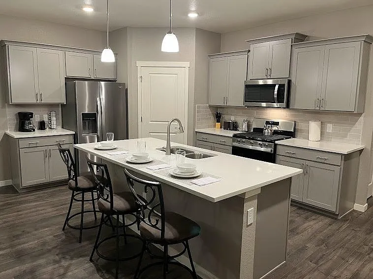 View of Kitchen and Serve Over