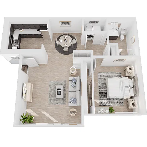 Floor plan Orchards II - 1 Bedroom