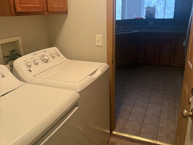 Laundry area, washer and dryer less than 2 yrs old