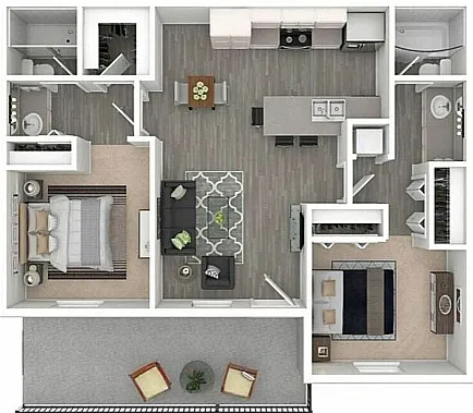 Explore the elegance of modern living with this beautifully designed two-bedroom floor plan. Explore the elegance of modern living with this beautifully designed two-bedroom floor plan.
