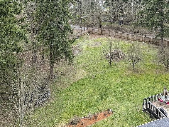 Fully fenced in backyard
