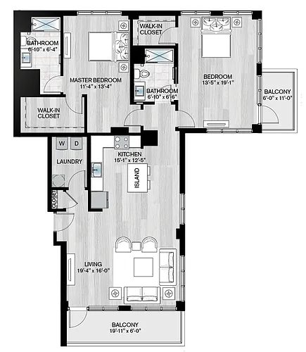 Floor plan Magnolia-2B2B-S