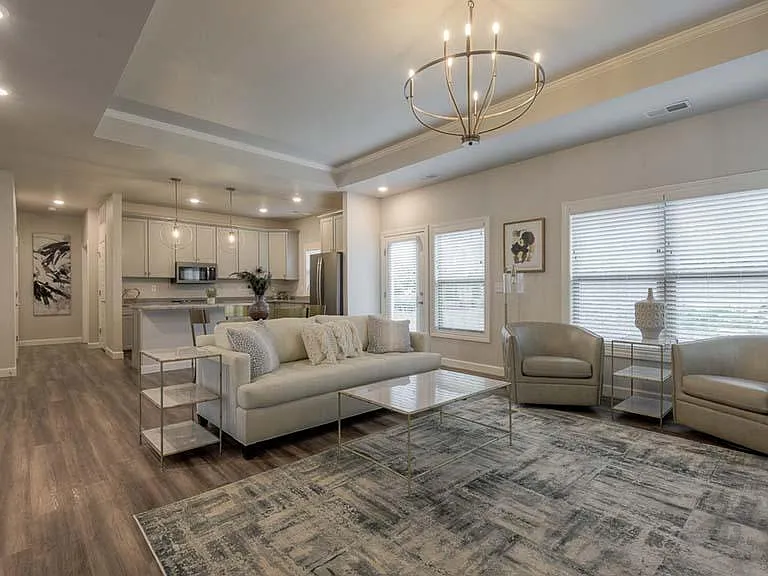 The Cardiff- Great Room/Living Area Open to Kitchen and Dining Area. Perfect for Entertaining