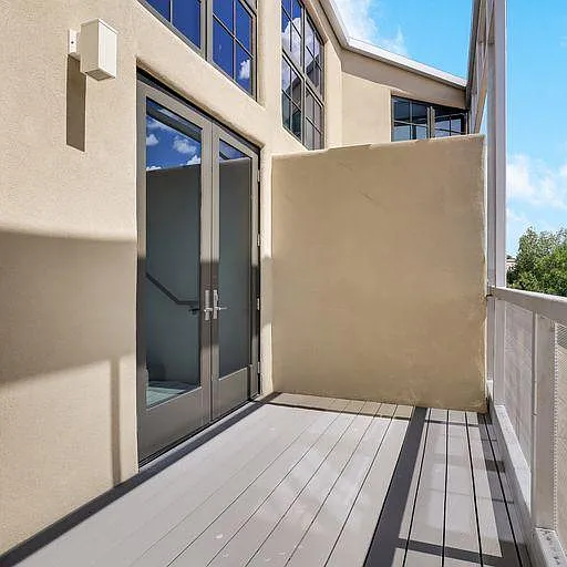 The balcony in 3202 "The Edward" Loft has plenty of room for table and chairs!