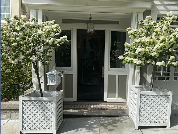 Front door in the spring