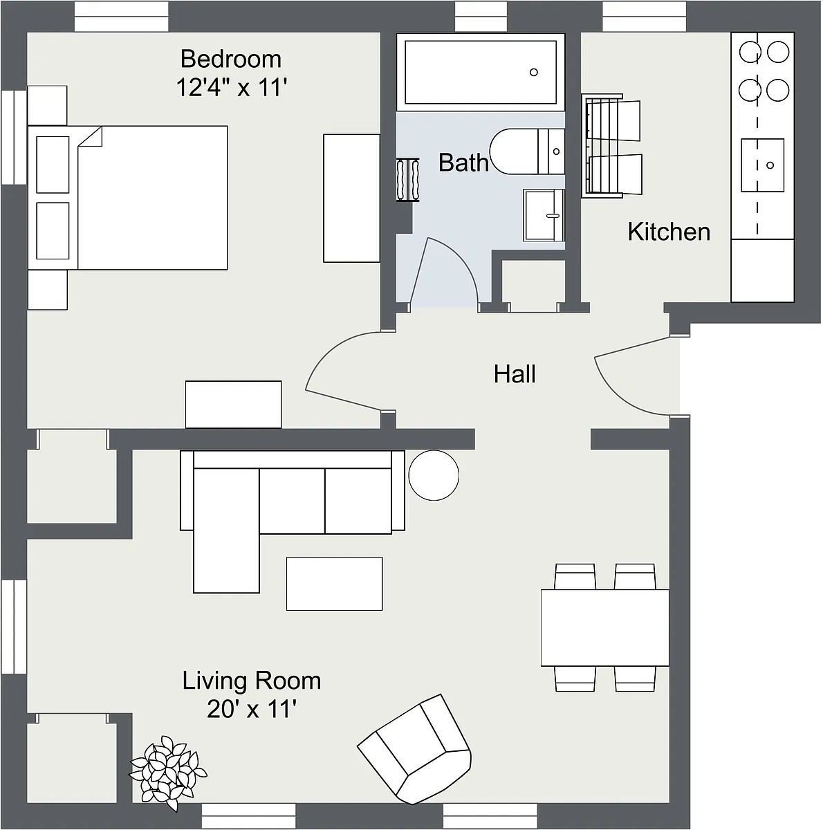 Floor plan Garden Apartment