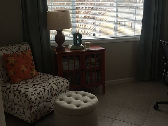 Reading nook in sunroom