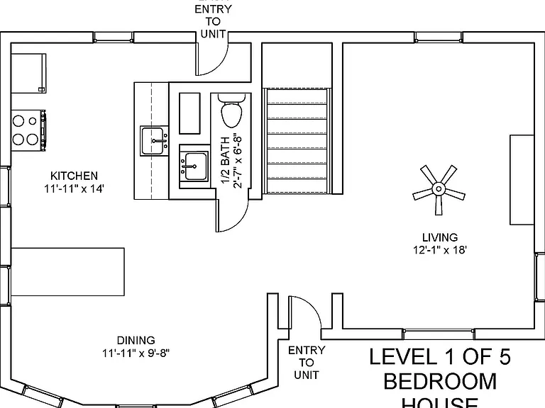5x2.5 Floorplan - Level 1 5x2.5 Floorplan - Level 1