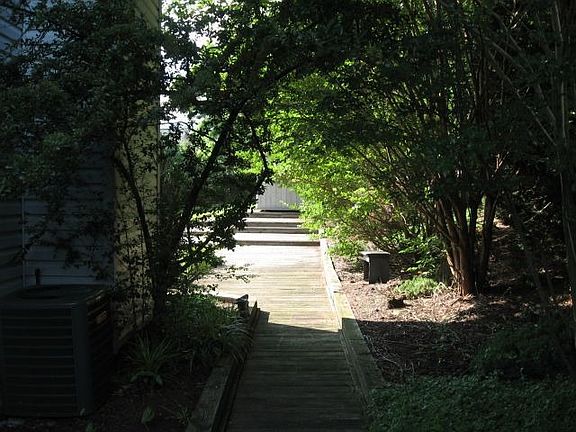 Wooden Walkway To Back Yard