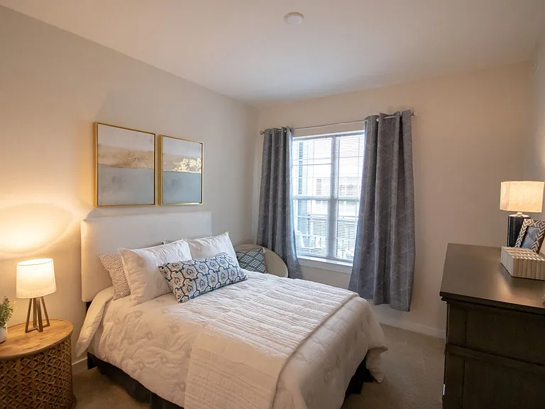 Many of the bedrooms at Penstock Quarter look out over the apartment homes private balcony.