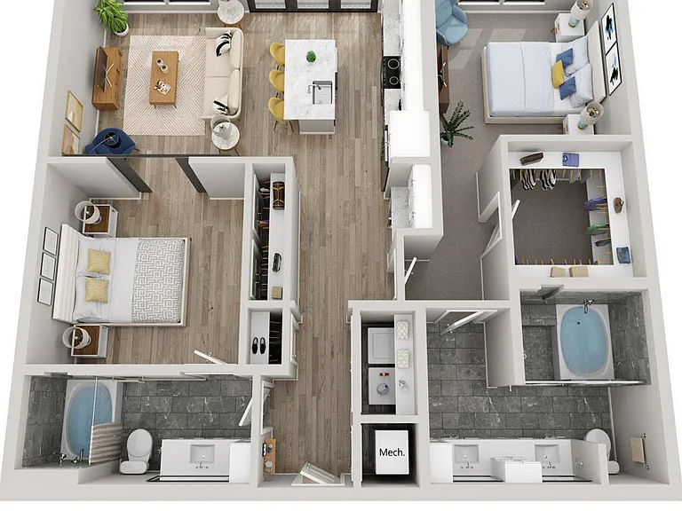 2.B1 floor plan Preserve at Westfields