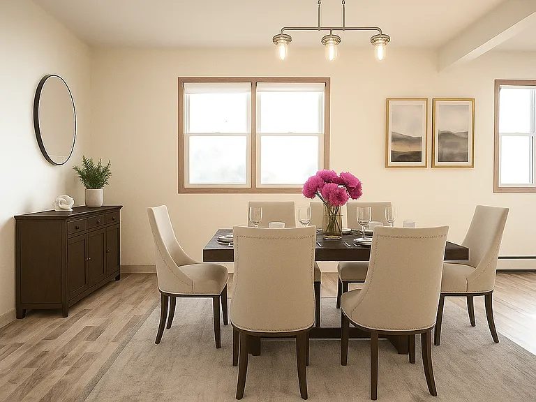 Virtually Staged Dining room