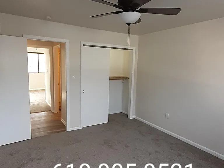 Master bedroom with double bar large closet.