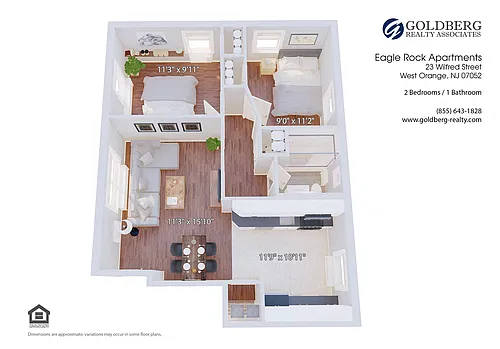 Floor plan Two bedroom